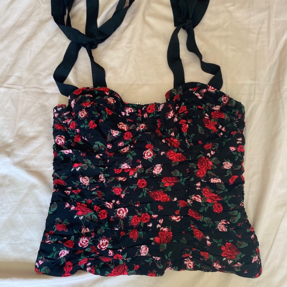 For Love and Lemons Corset Bustier Floral Top